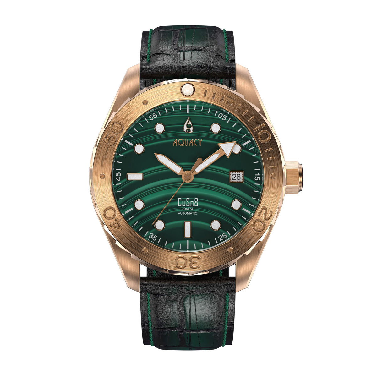 Aquacy Bronze CuSn8 Mineral-Dial 41mm