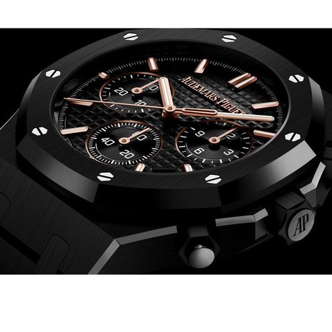 Audemars Piguet Royal Oak Selfwinding Chronograph 41 Black Ceramic (pink gold accents)