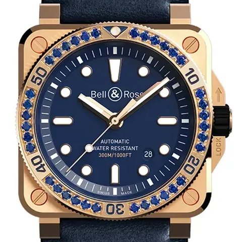 Bell & Ross BR 03-92 Diver Blue Bronze Sapphire Bezel
