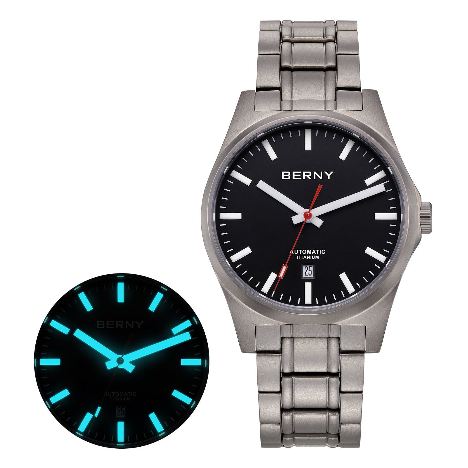 Berny Automatic Titanium Full-Lume Watch AMT258