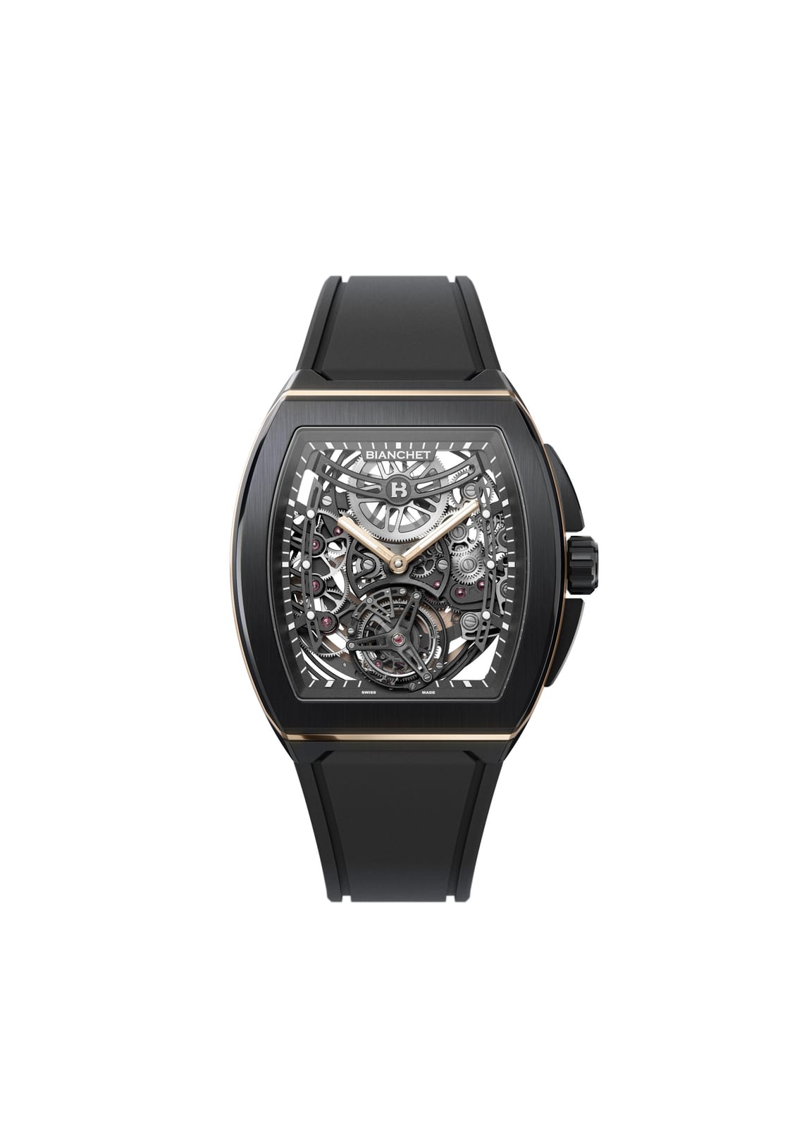 Bianchet UltraFino Tonneau Flying Tourbillon (Black Ceramic, Rose Gold)
