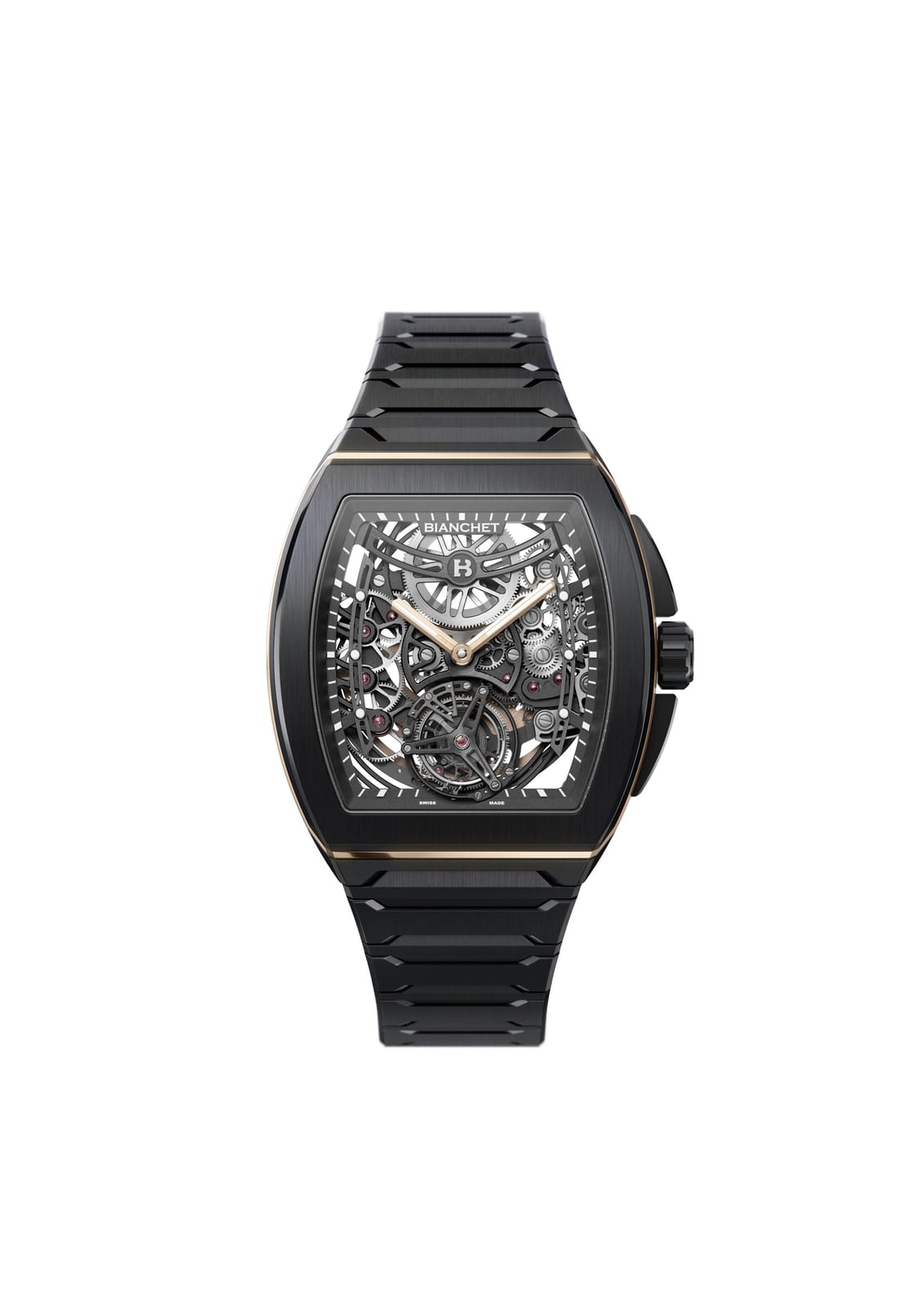 Bianchet UltraFino Tonneau Flying Tourbillon (Black Ceramic, Rose Gold)