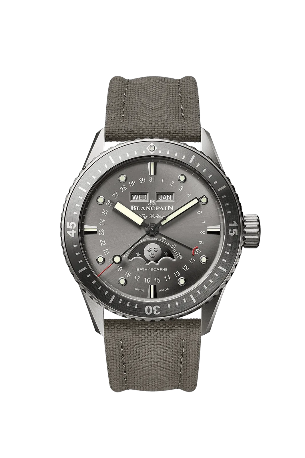 Blancpain Fifty Fathoms Bathyscaphe Quantieme Complet Phases de Lune Titanium