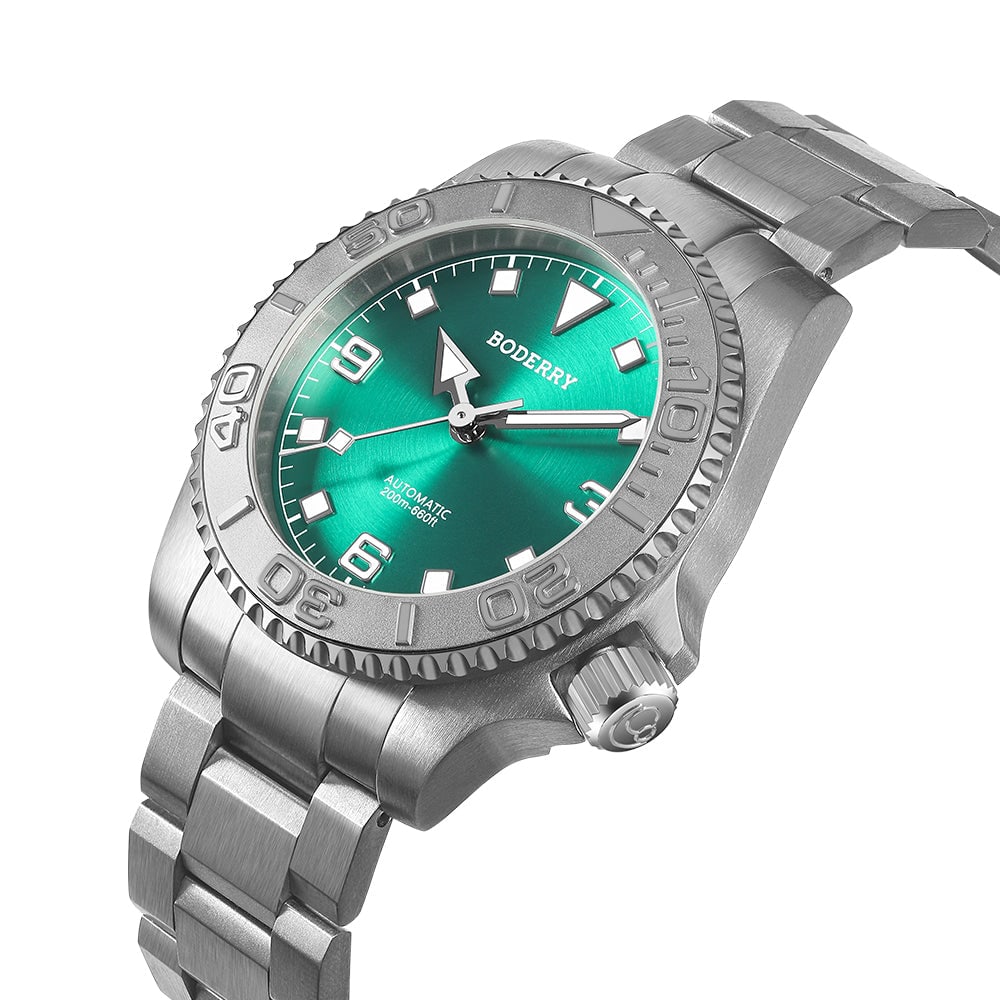 Boderry Admiral 3-Hand No-Date Titanium