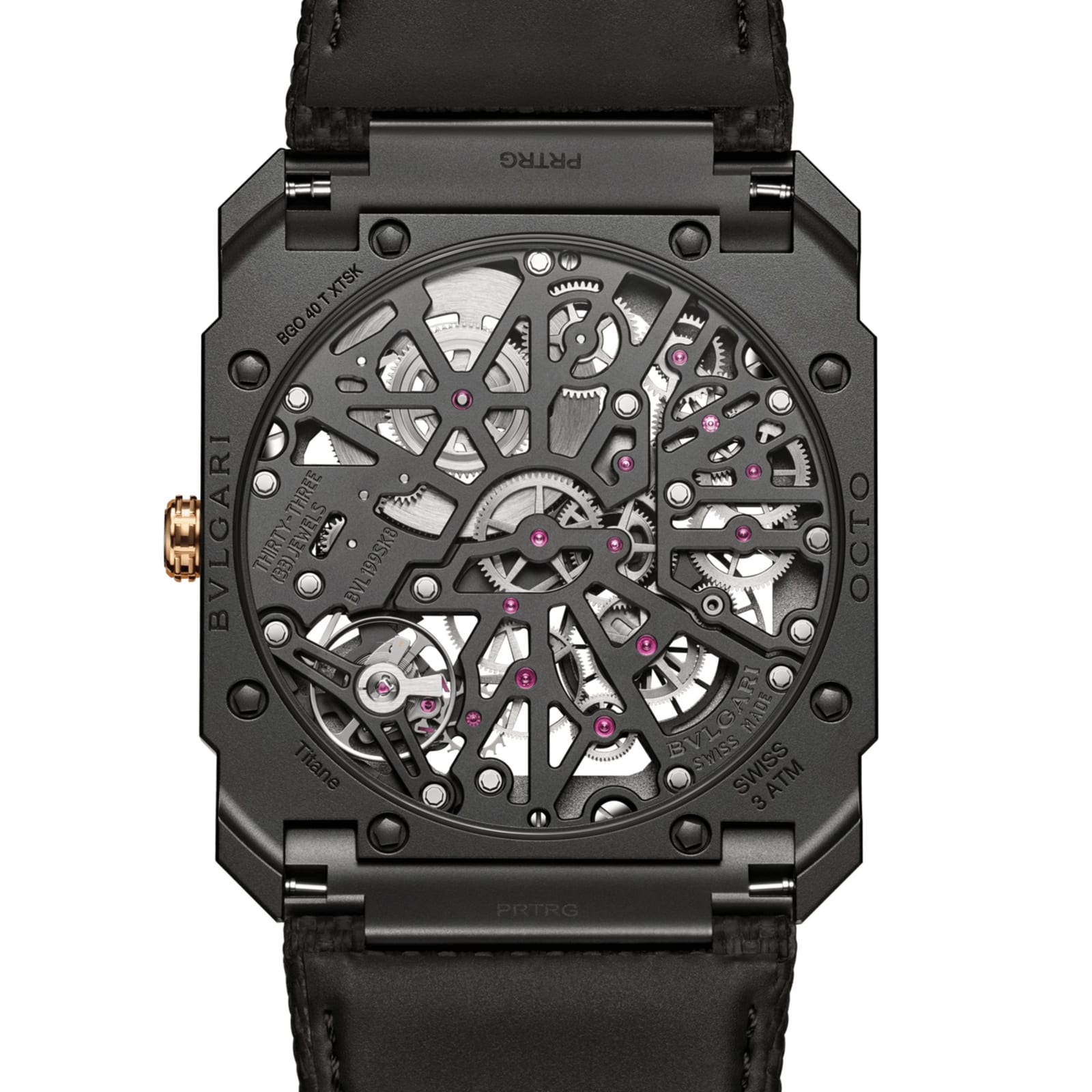 Bulgari Octo Finissimo Skeleton 8 Days Black DLC Titanium