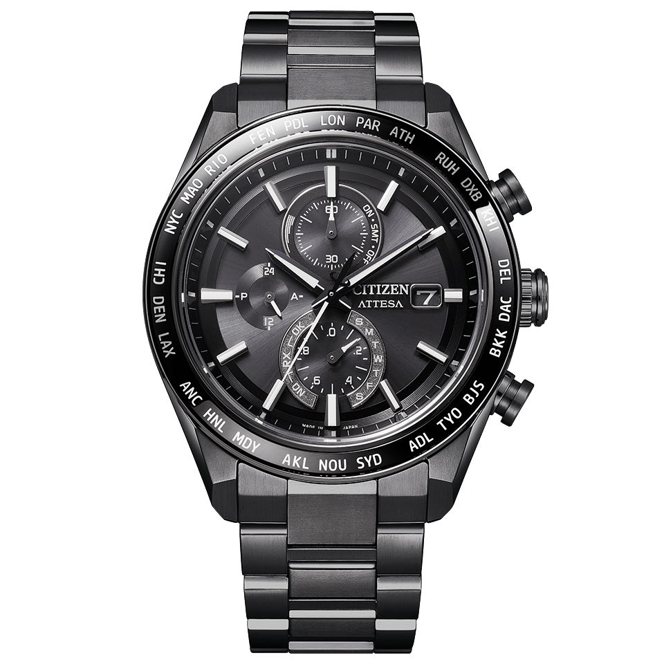 Citizen Attesa Radio Chronograph Black DLC (Super Titanium)