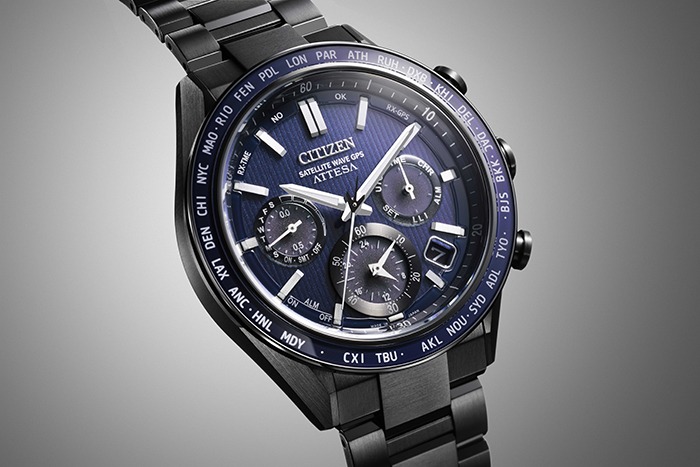 Citizen Attesa Black Titanium Eco-Drive GPS (Super Titanium, DLC)
