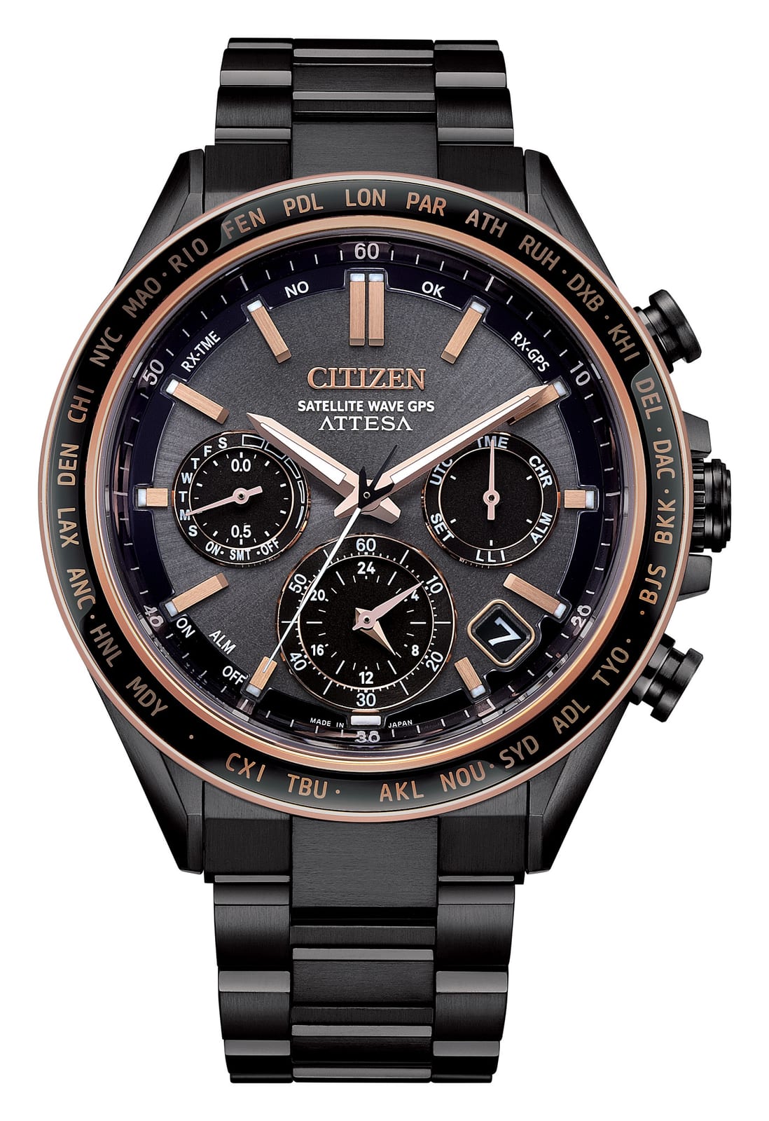 Citizen Attesa Satellite Wave GPS F950 Black DLC (Super Titanium)