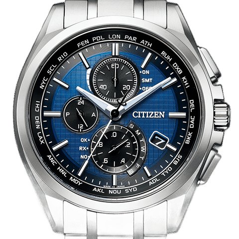 Citizen Attesa Radio Chronograph Blue Dial (AT8040-57L)