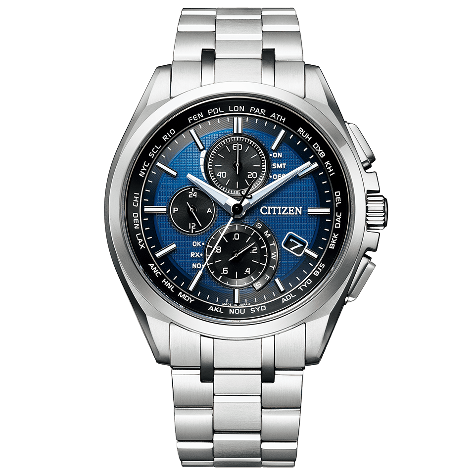 Citizen Attesa Radio Chronograph Blue Dial (AT8040-57L)