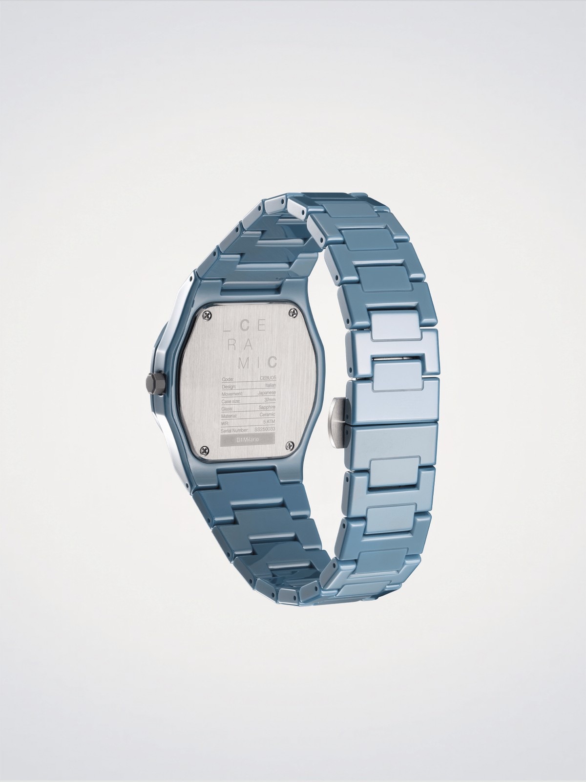 D1 Milano Ceramica 37mm Pure Blue