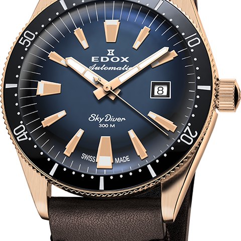 Edox SkyDiver Date Automatic Bronze