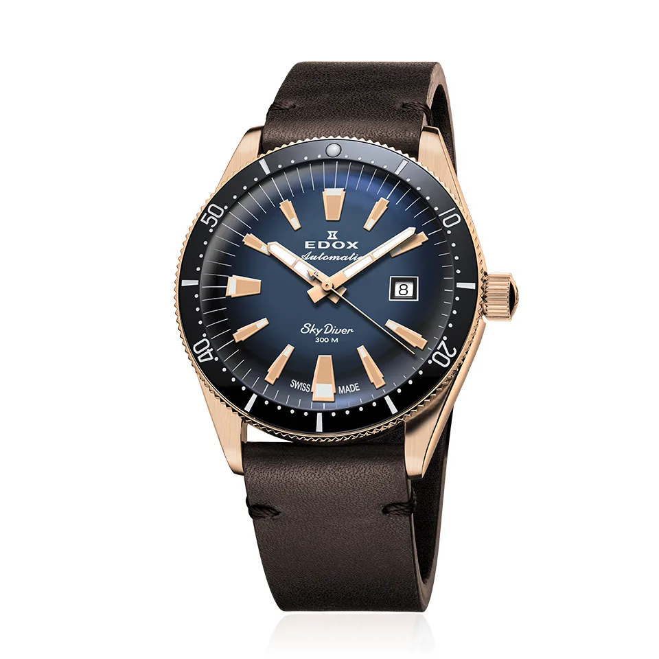 Edox SkyDiver Date Automatic Bronze