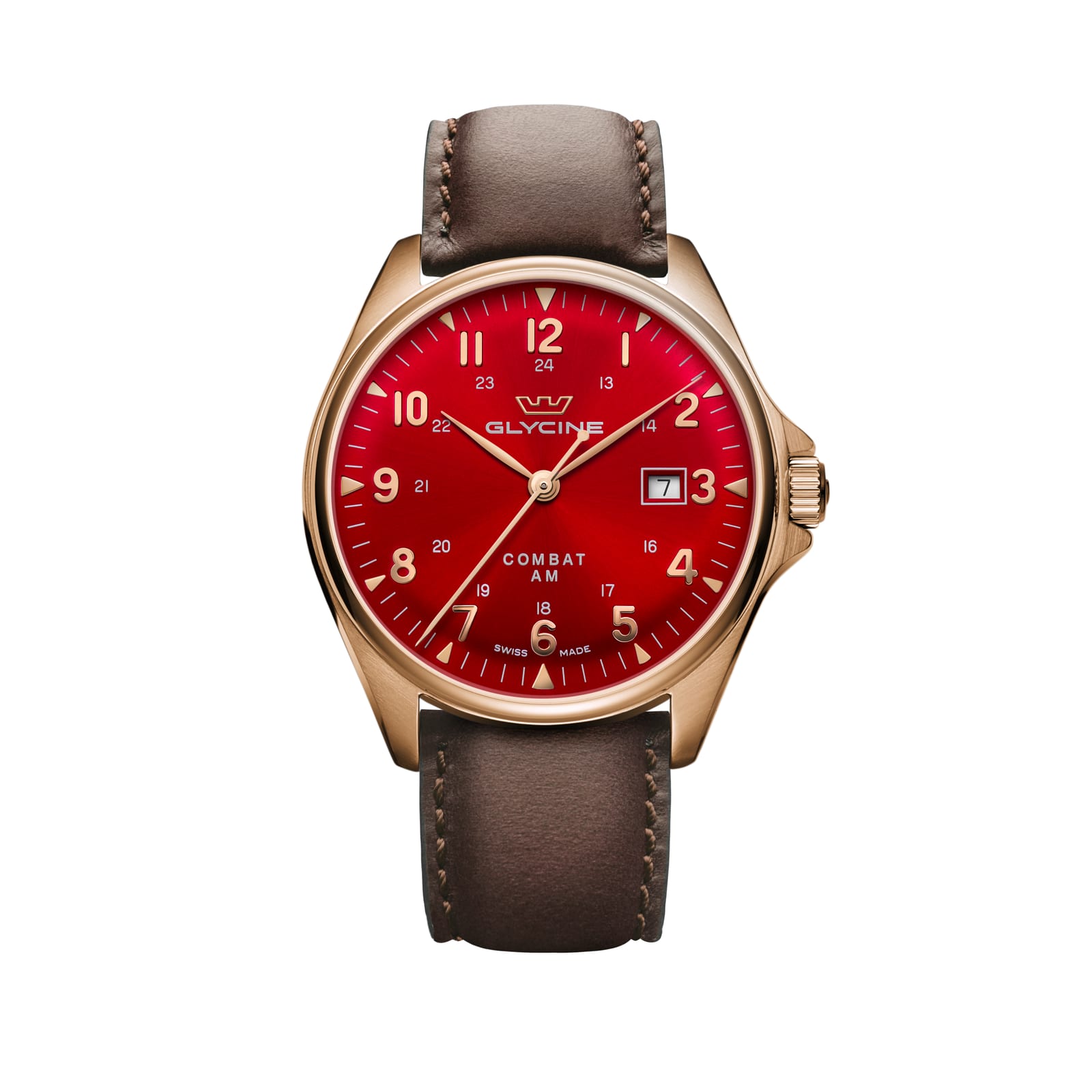 Glycine Combat Classic Bronze 42 (Red Dial)