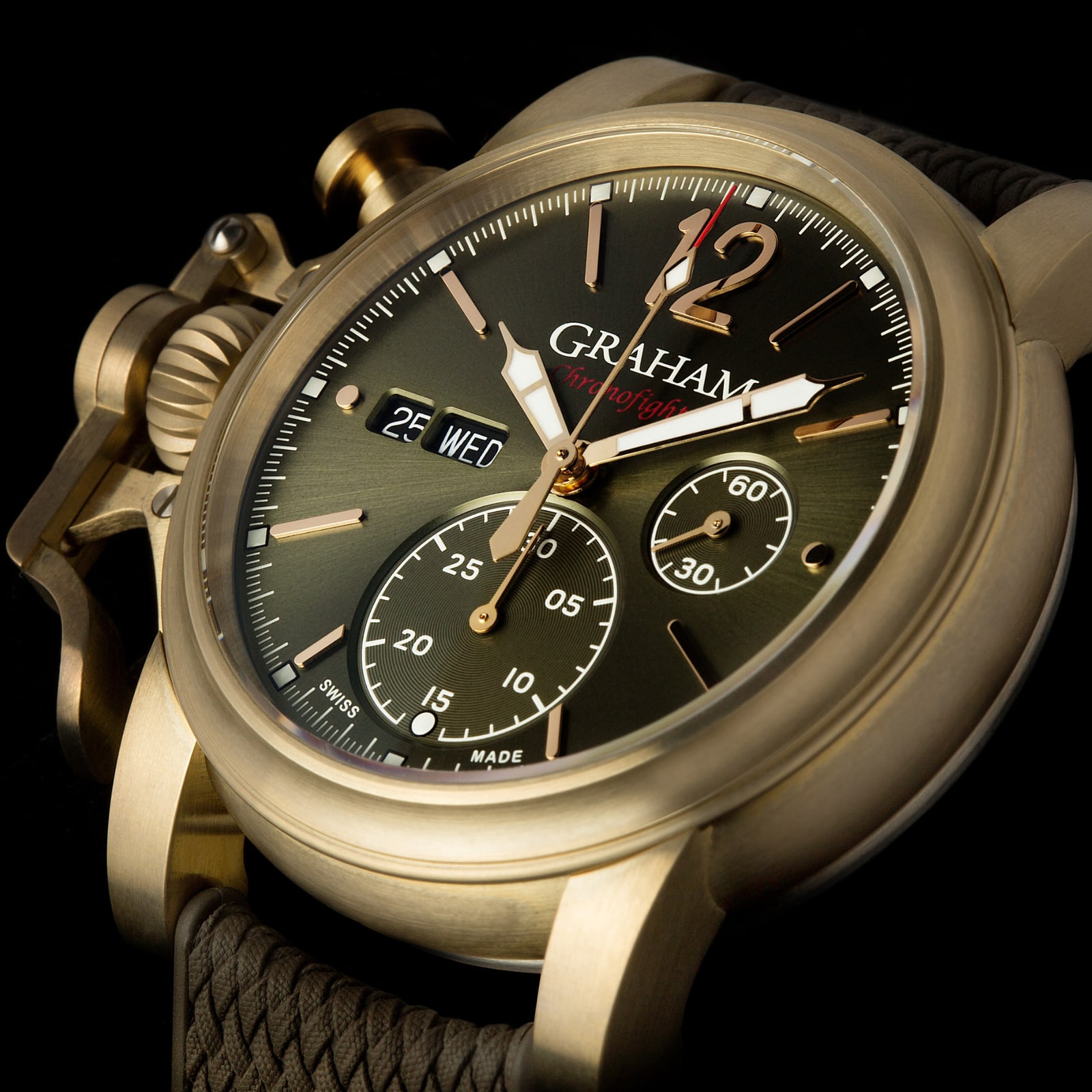 Graham Chronofighter Vintage Bronze and Green