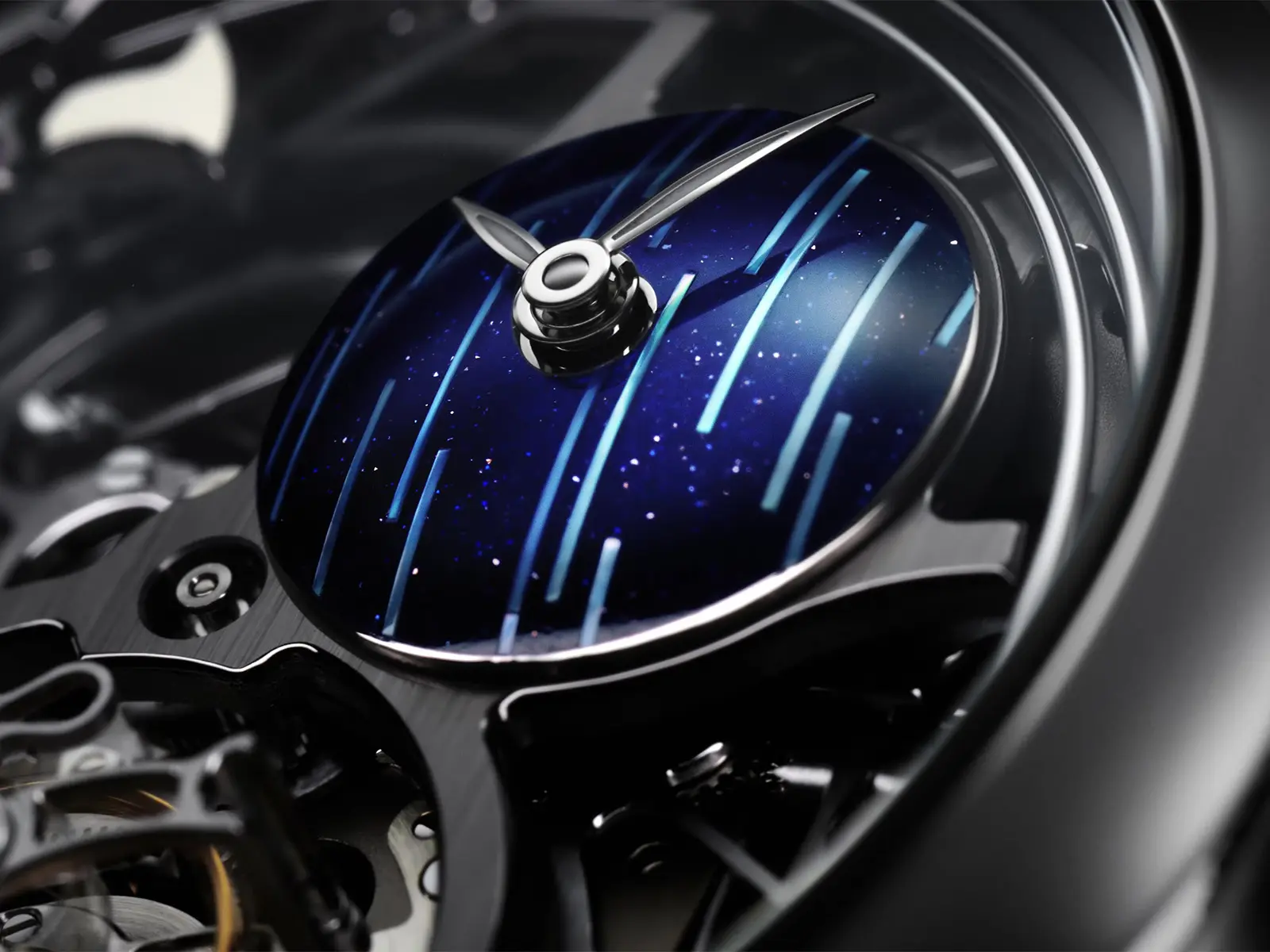 H. Moser & Cie Endeavour Minute Repeater Cylindrical Tourbillon Skeleton Cosmic Rain (titanium)