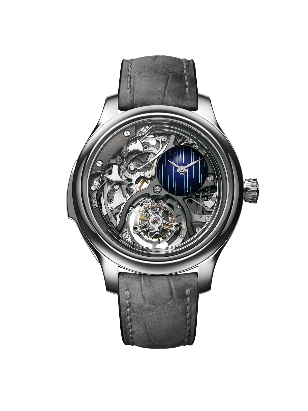 H. Moser & Cie Endeavour Minute Repeater Cylindrical Tourbillon Skeleton Cosmic Rain (titanium)