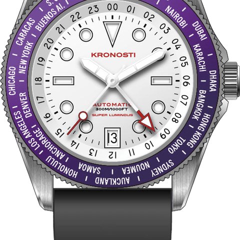 KRONOSTI Deep Explorer Aurora Titanium GMT