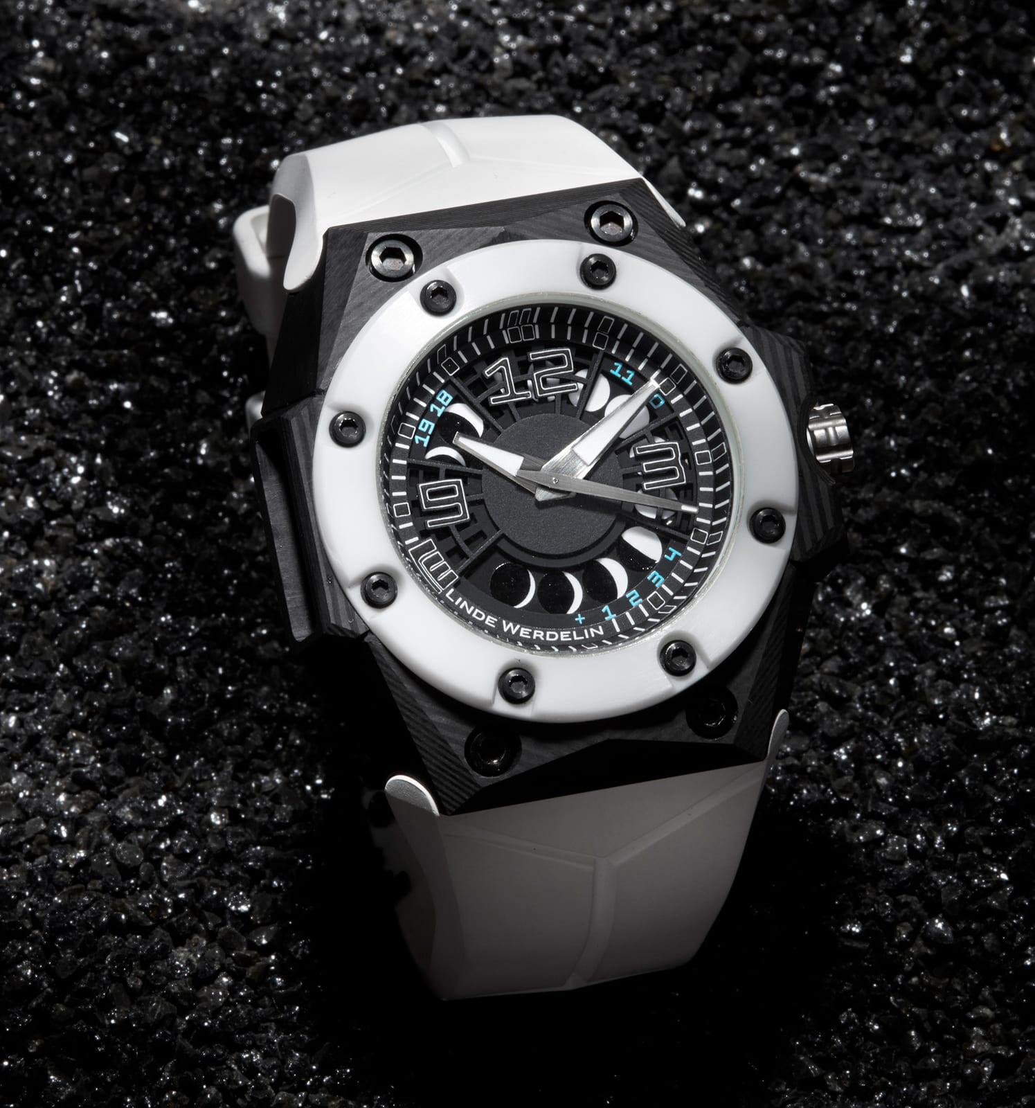 Linde Werdelin Oktopus Moon 3DTP White Black Ink