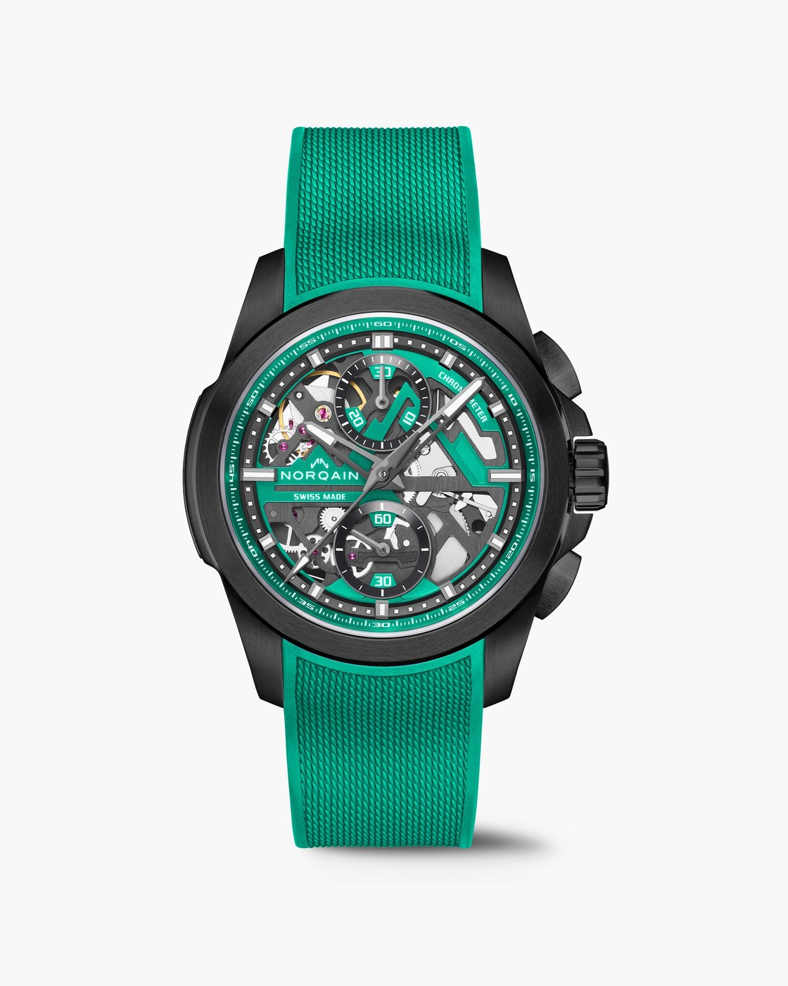 Norqain Independence Skeleton Chrono 42mm Jade Green