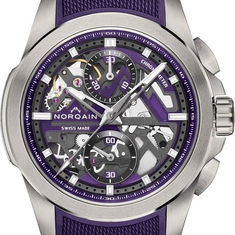 Norqain Independence Skeleton Chrono 42mm (purple)