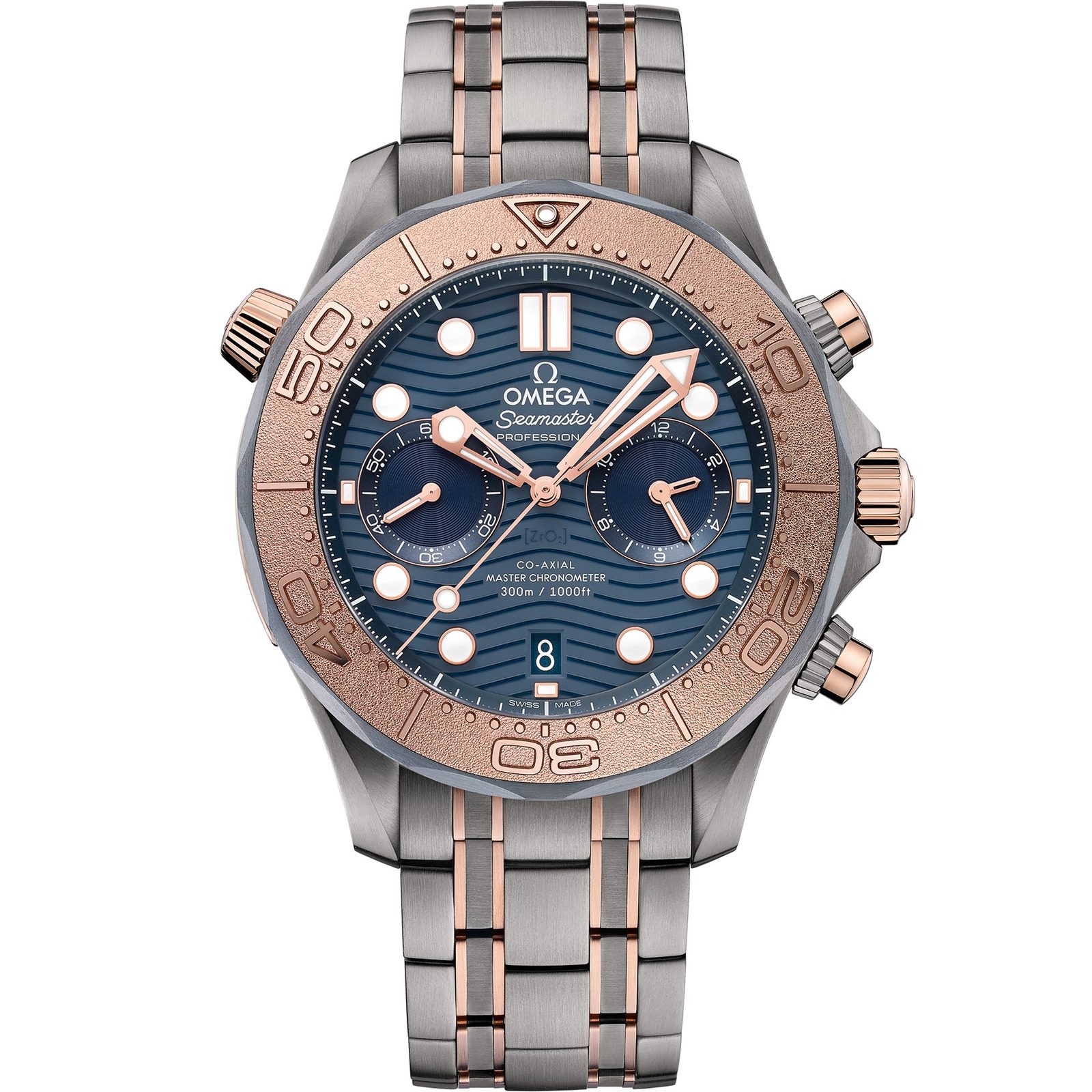 Omega Seamaster Diver 300M Chronograph Titanium Tantalum Sedna Gold