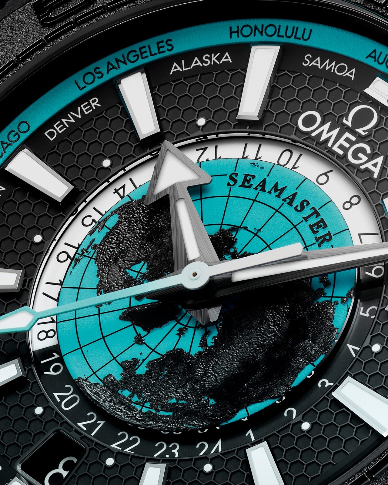 Omega Seamaster Planet Ocean Worldtimer Deep Black