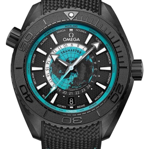 Omega Seamaster Planet Ocean Worldtimer Deep Black