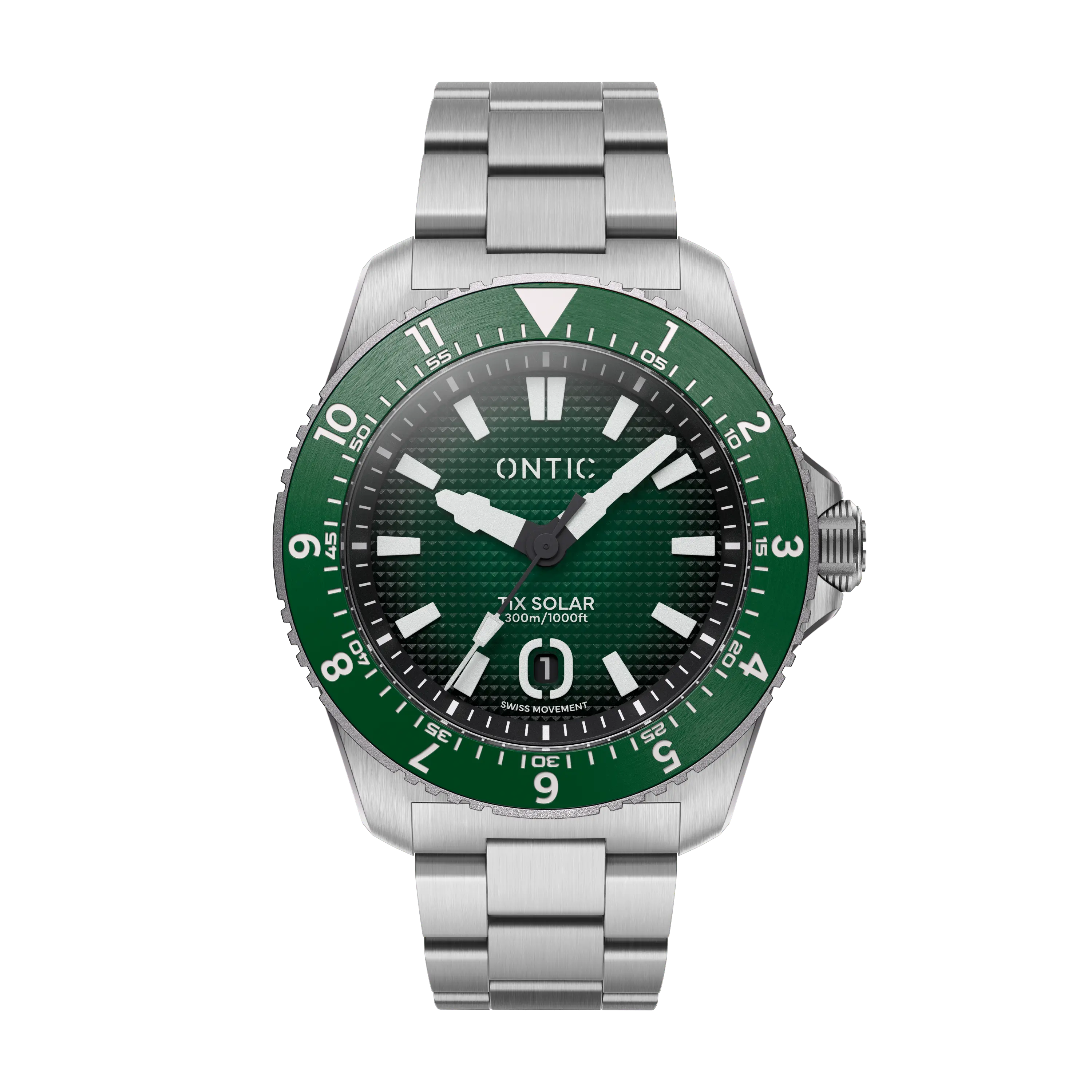 Ontic Utility - 40mm Men's Titanium Watch - Forest Green - Swiss Solar