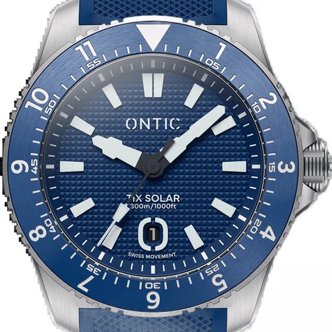 Ontic Utility - 40mm Men's Titanium Watch - Colbalt - Swiss Solar