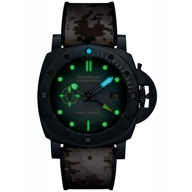 Panerai Submersible QuarantaQuattro GMT Navy SEALs Carbotech