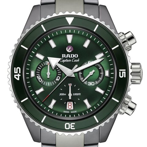 Rado Captain Cook High-Tech Ceramic Automatic Chronograph (plasma, green)