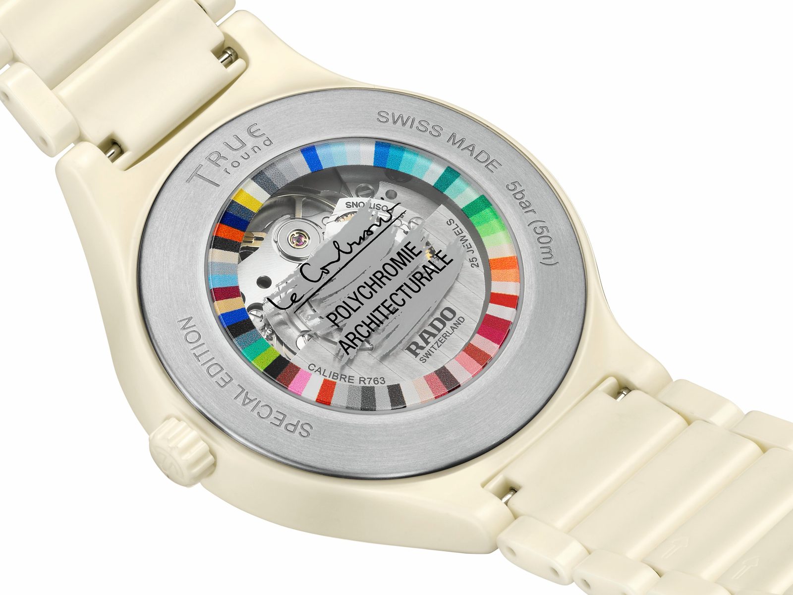 Rado True Round x Les Couleurs Le Corbusier (Ivory White)