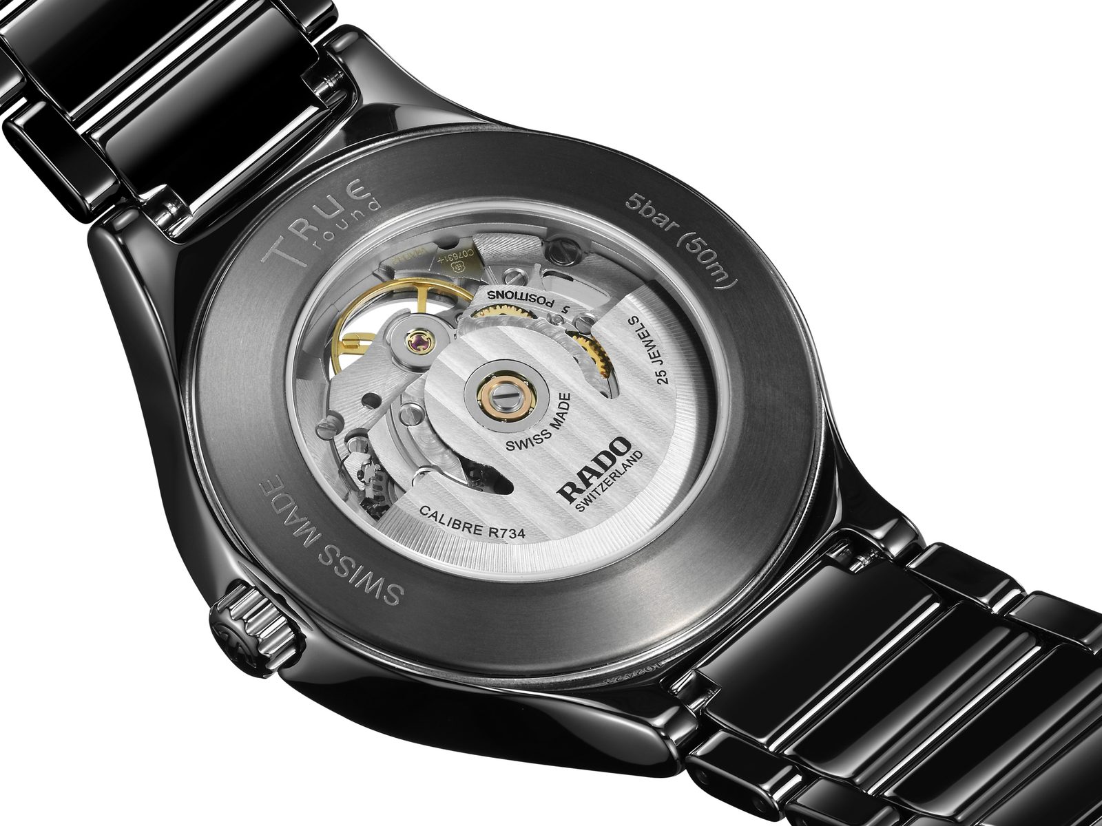 Rado True Round Automatic Open Heart (black)