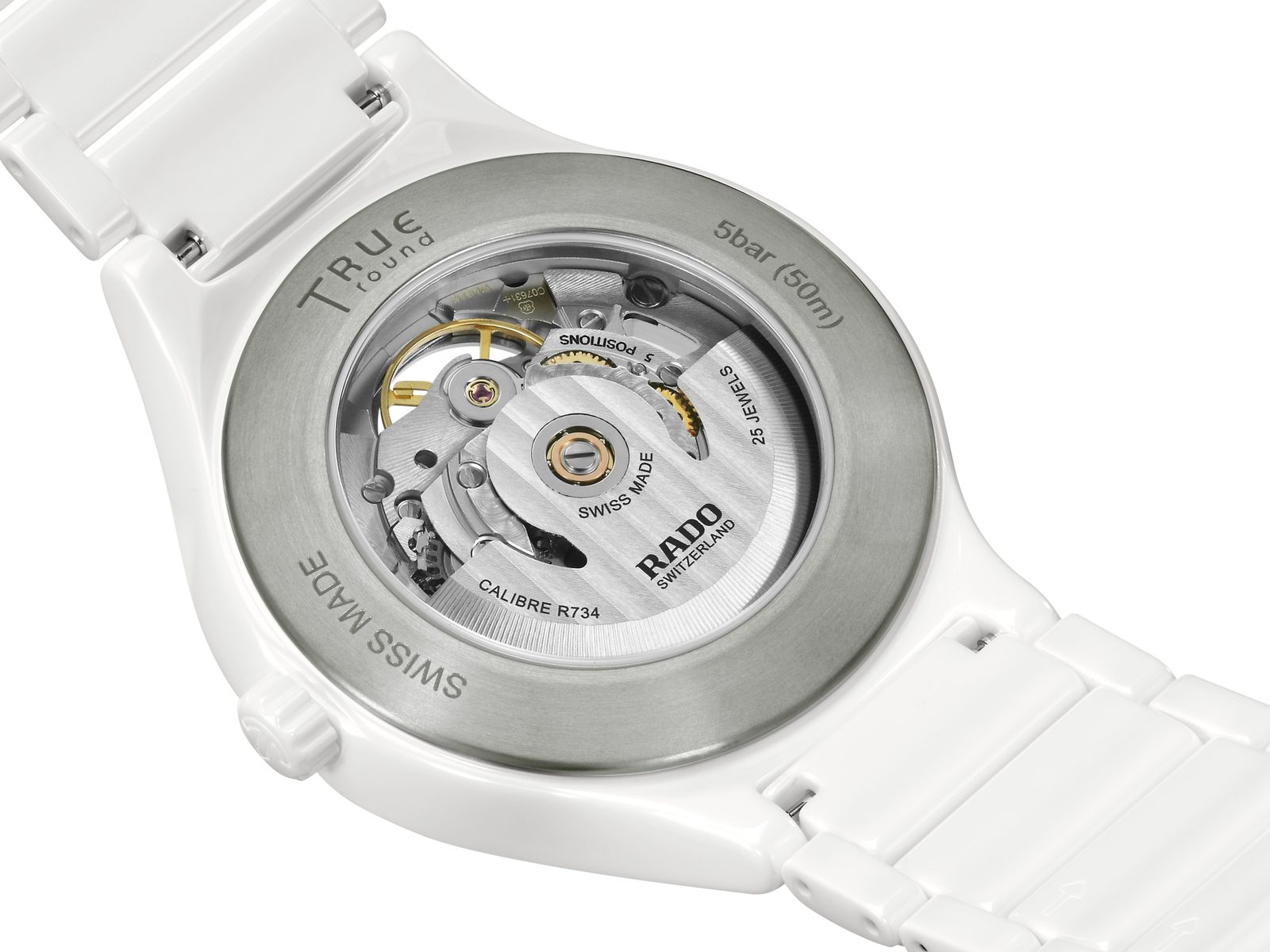 Rado True Round Automatic Open Heart (white)