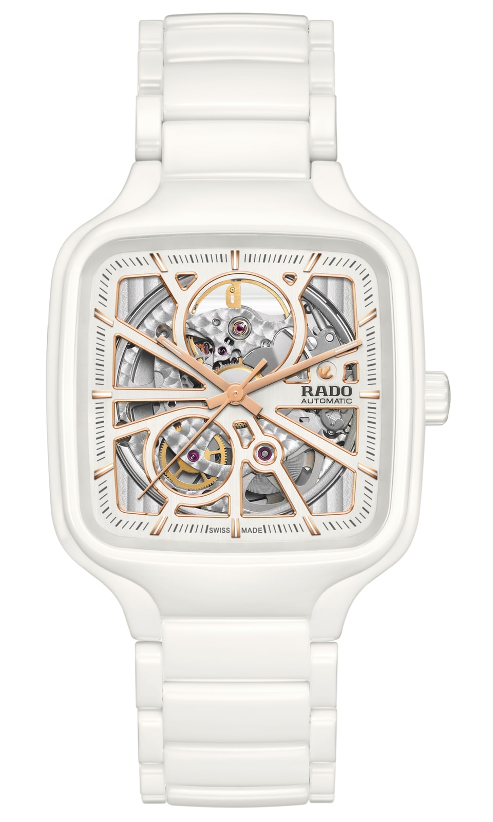 Rado True Square Automatic Open Heart (white)