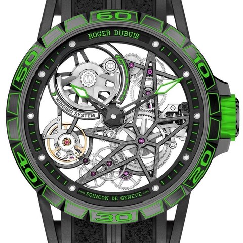 Roger Dubuis Excalibur Spider Pirelli Black DLC Titanium 45mm (skeleton automatic)