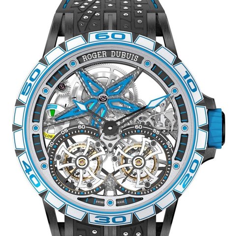 Roger Dubuis Excalibur Spider Pirelli Double Tourbillon Black DLC Titanium 47mm