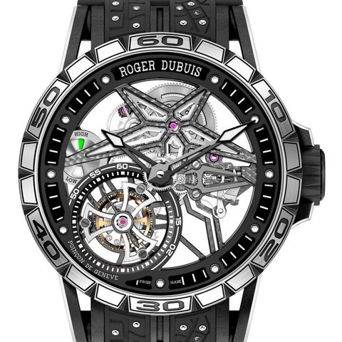 Roger Dubuis Excalibur Spider Pirelli Monotourbillon Black DLC Titanium 45mm (polished chamfers)