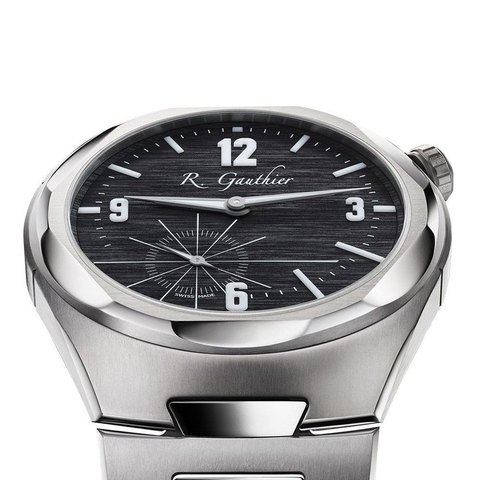 Romain Gauthier C by Romain Gauthier Titanium Edition Bracelet, Black structured dial