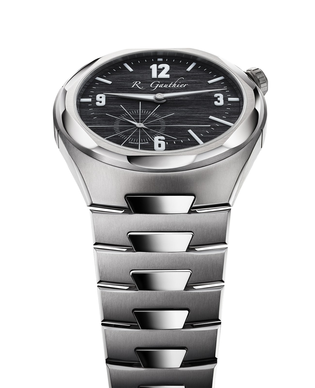 Romain Gauthier C by Romain Gauthier Titanium Edition Bracelet, Black structured dial