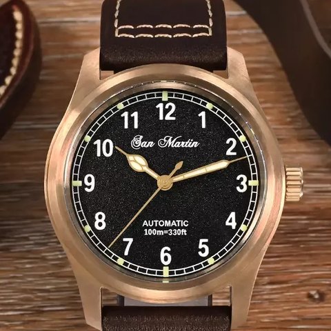 San Martin SN034-Q 37mm Bronze Military Pilot