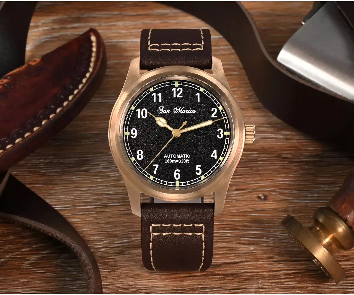 San Martin SN034-Q 37mm Bronze Military Pilot
