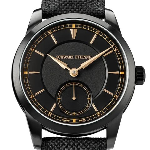 Schwarz Etienne 1902 Petite Seconde Heure Doree (Black DLC Titanium)