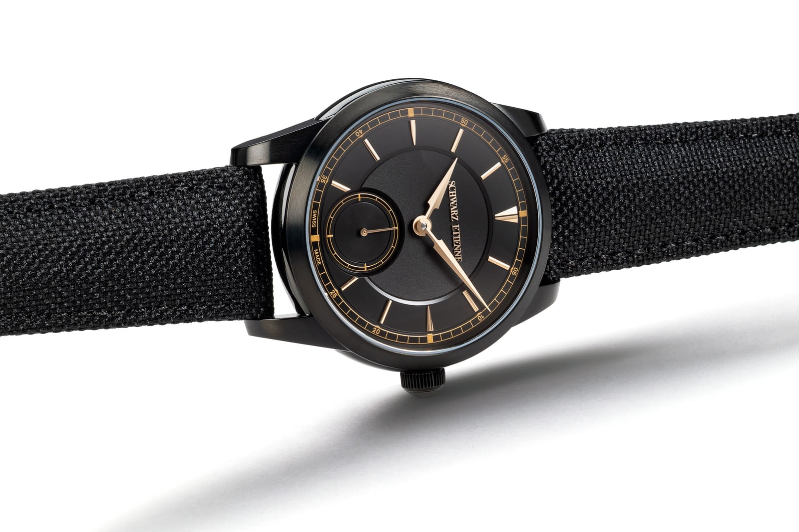 Schwarz Etienne 1902 Petite Seconde Heure Doree (Black DLC Titanium), view 2