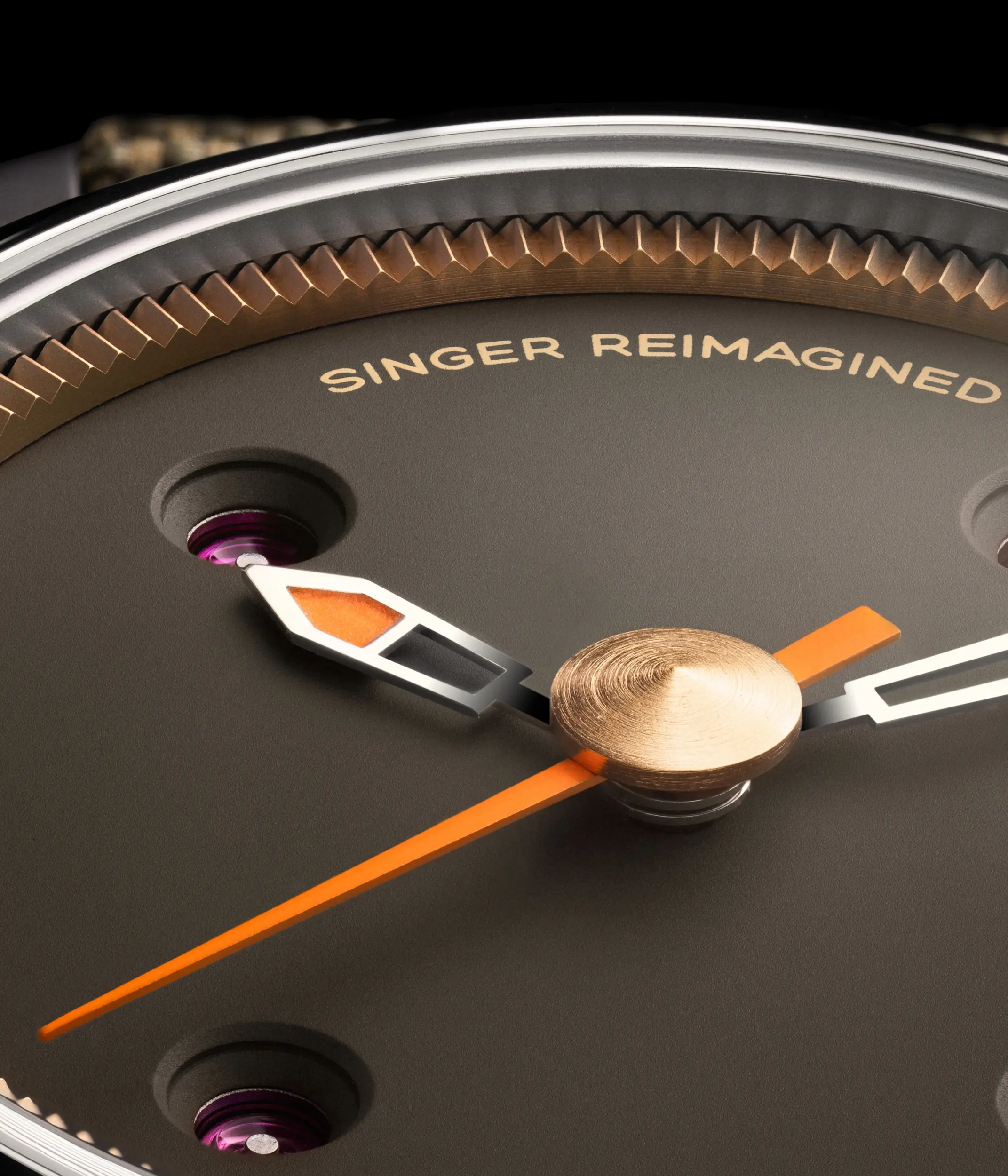 Singer Reimagined Caballero Titanium Cocoa Brown