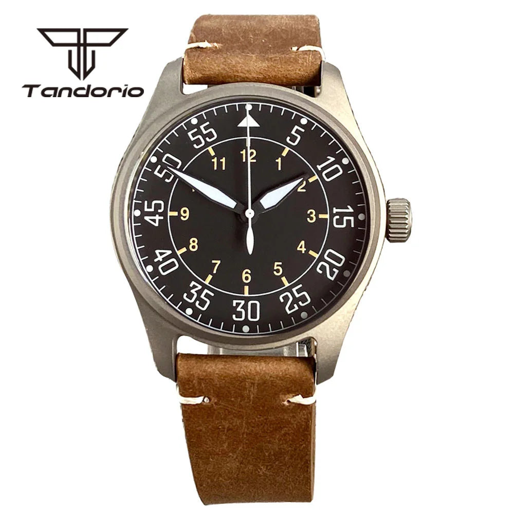 Tandorio TD142 39mm Titanium Pilot