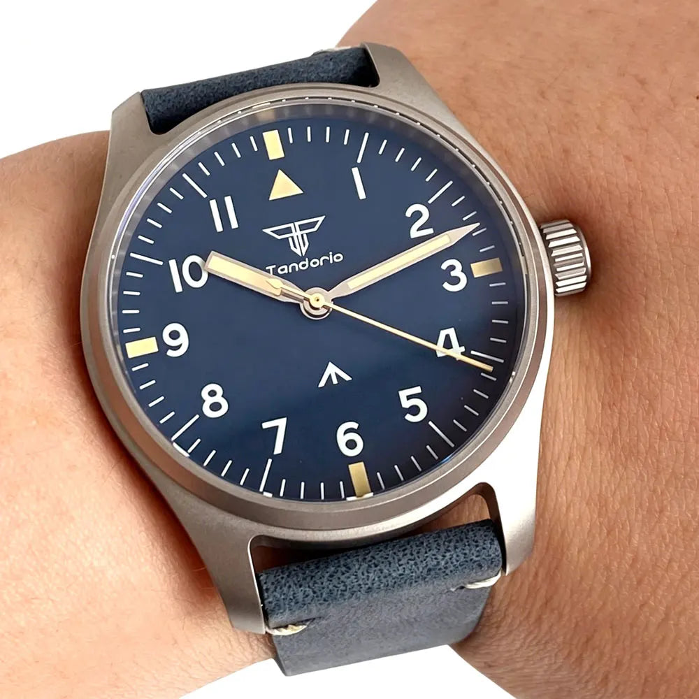 Tandorio TD910 39mm Titanium Quartz Pilot