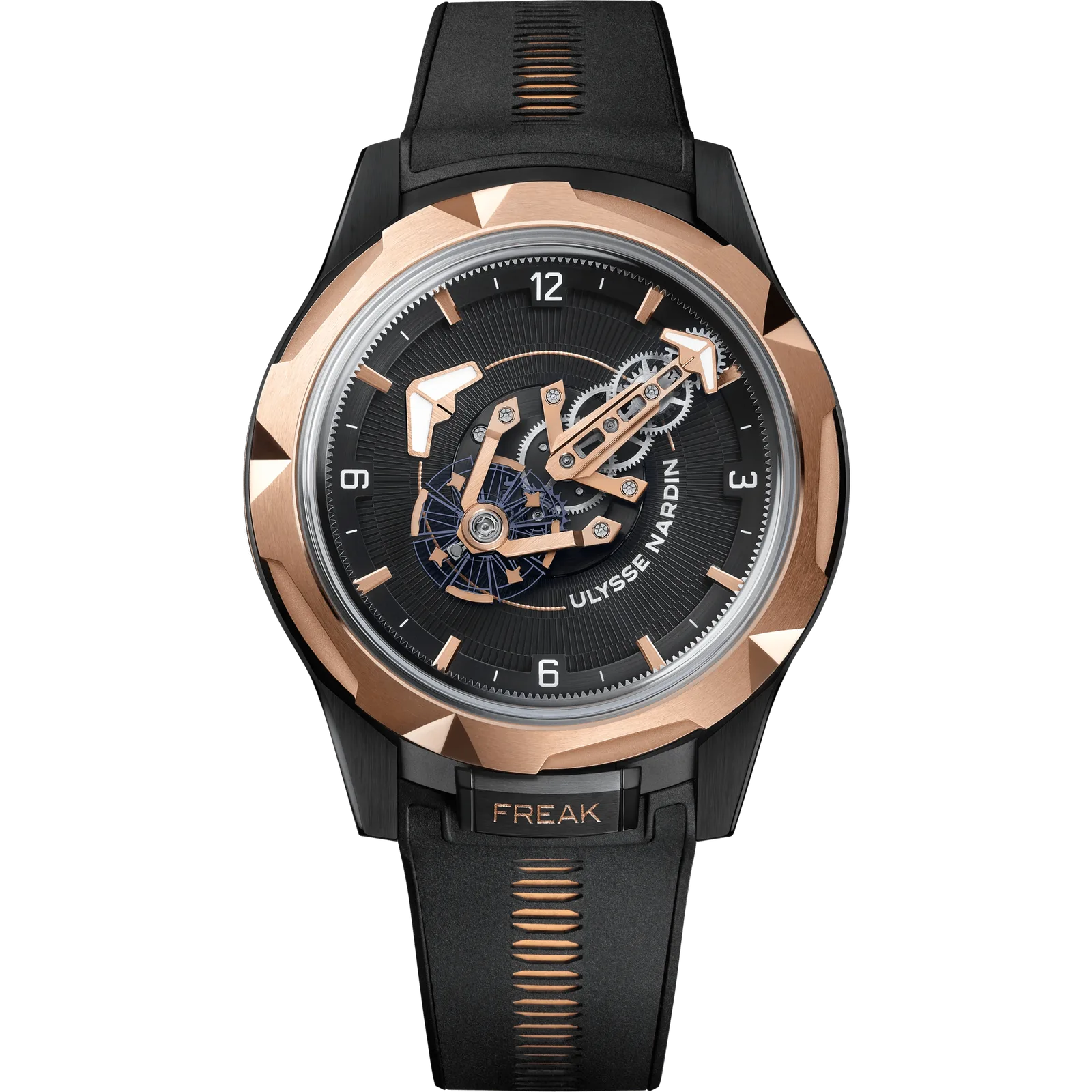 Ulysse Nardin Freak ONE (black DLC titanium, rose gold bezel)